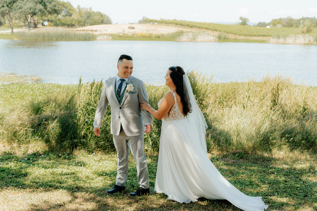 Bride and grooms first looks