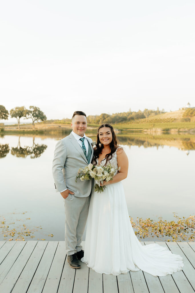 Bride and groom photos from Saureel Vineyards wedding in Placerville, California