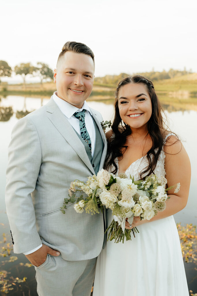 Bride and groom photos from Saureel Vineyards wedding in Placerville, California
