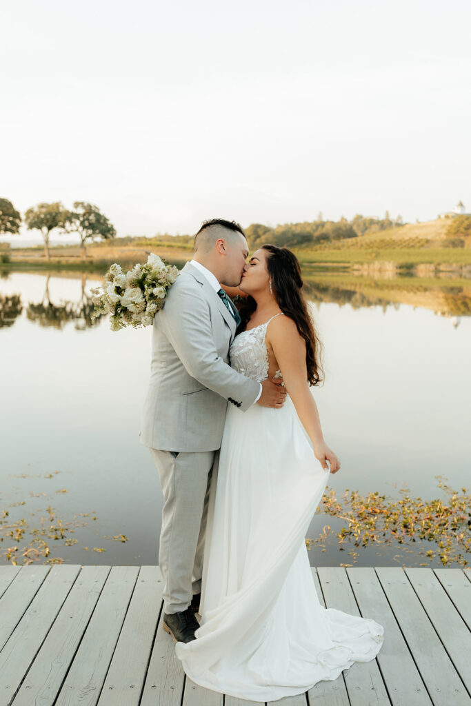 Bride and groom photos from Saureel Vineyards wedding in Placerville, California