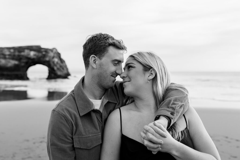 Couples photography at Natural Bridges State Beach 