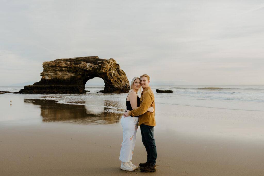 Couples photography at Natural Bridges State Beach 