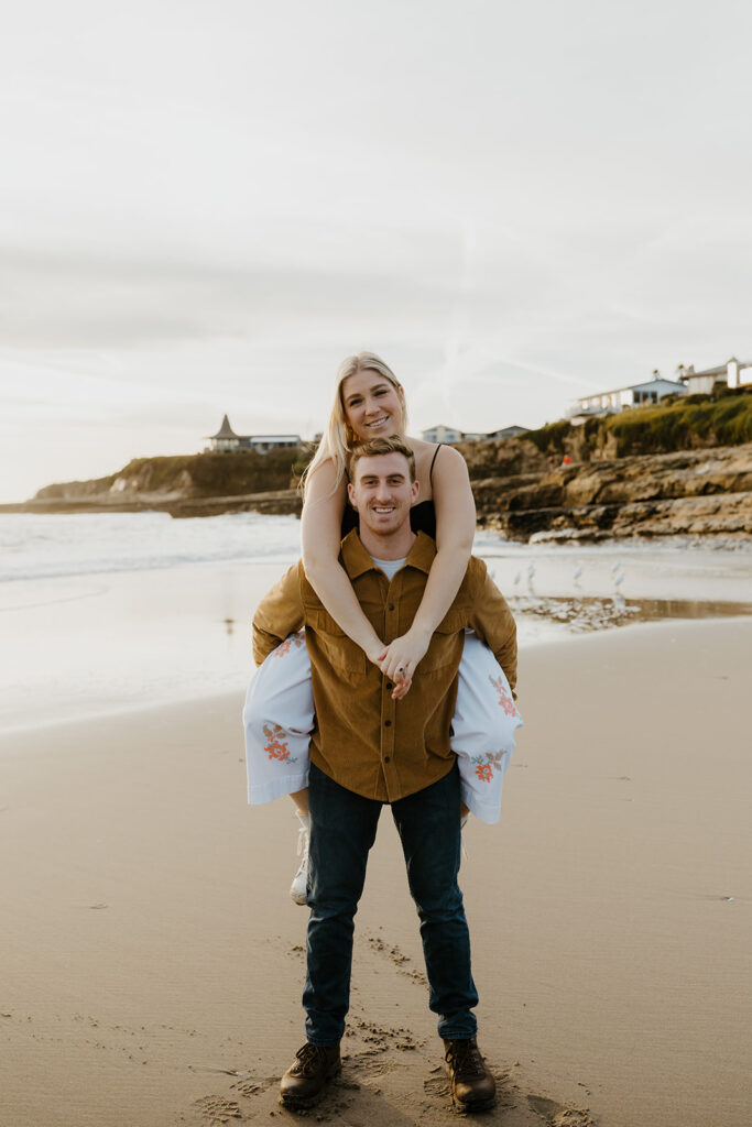Couples photography at Natural Bridges State Beach 