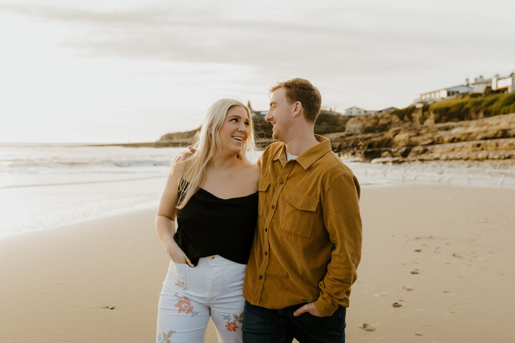 Couples photography at Natural Bridges State Beach 