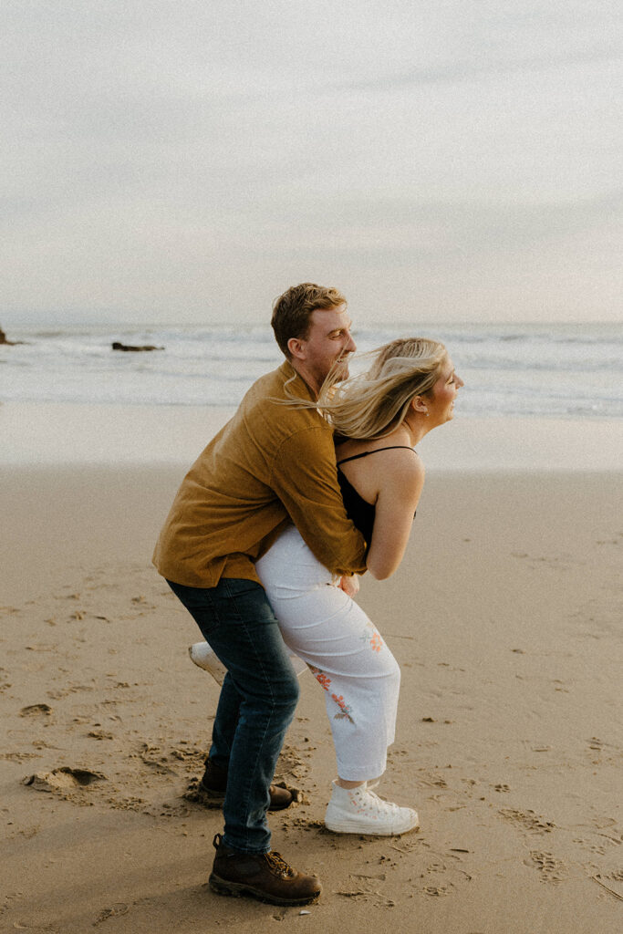 Couples photography at Natural Bridges State Beach 