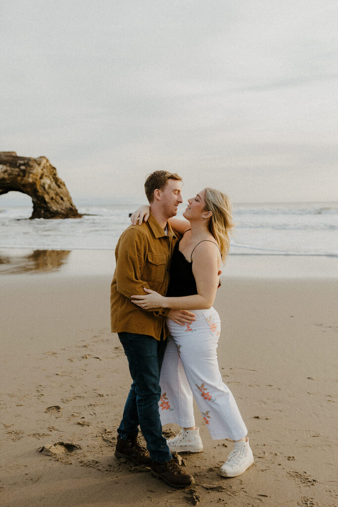Couples photography at Natural Bridges State Beach 