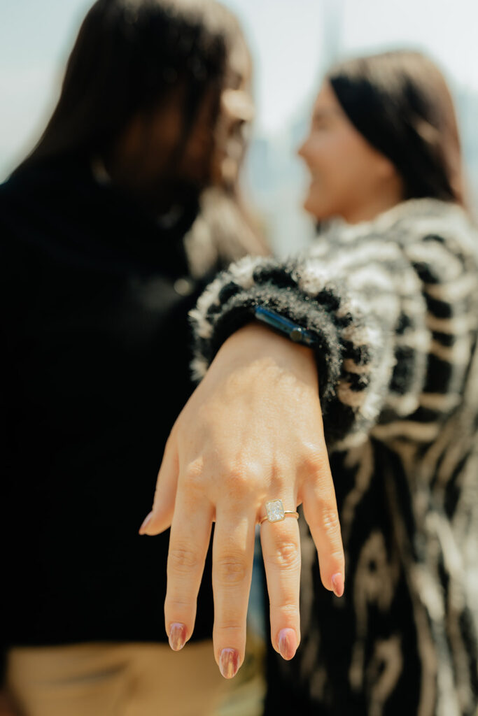 Couples surprise San Francisco proposal at Ina Coolbrith Park
