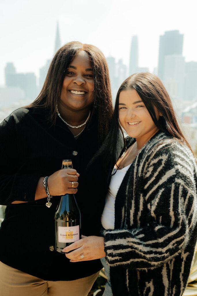Couples surprise San Francisco proposal at Ina Coolbrith Park