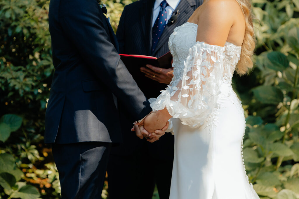 A redwood wedding ceremony at Nestldown wedding venue