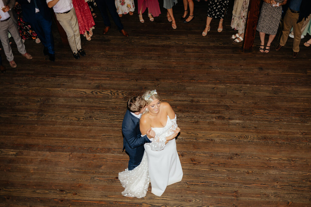 Bride and groom first dance