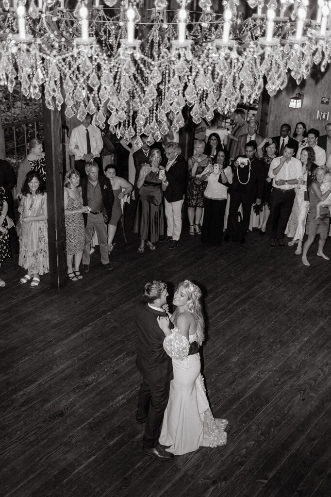 Bride and groom first dance