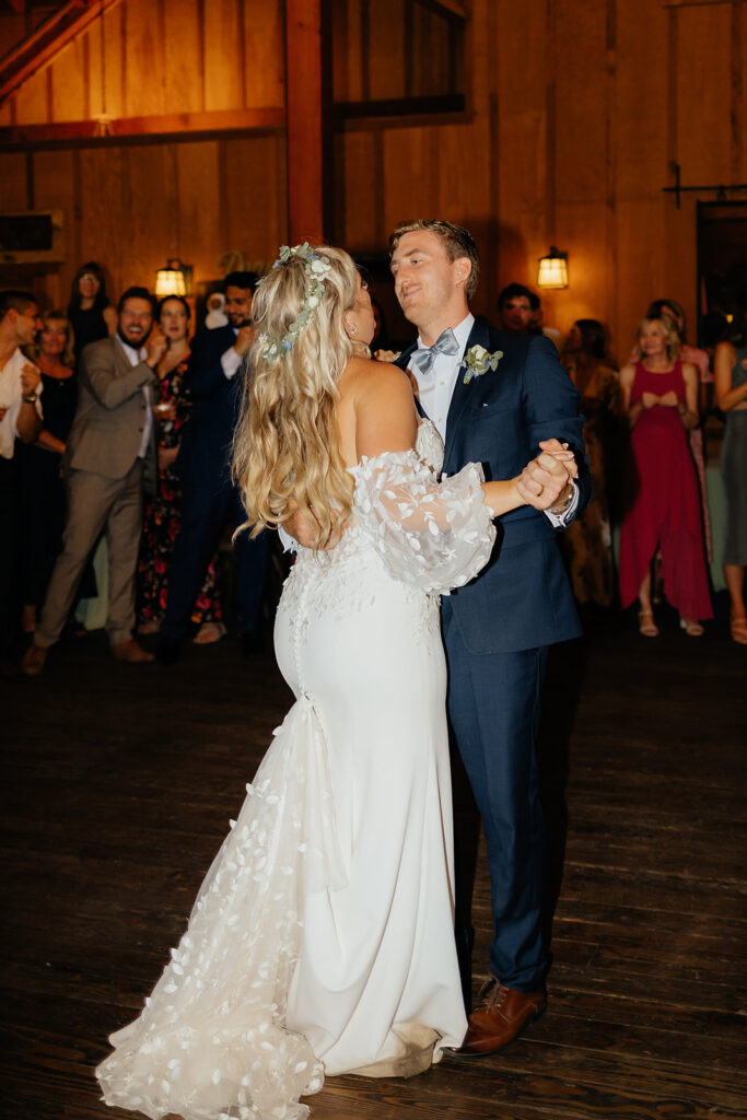 Bride and groom first dance