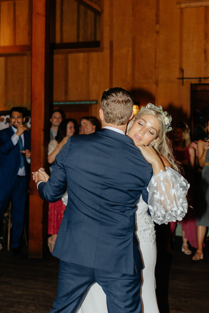 Bride and groom first dance