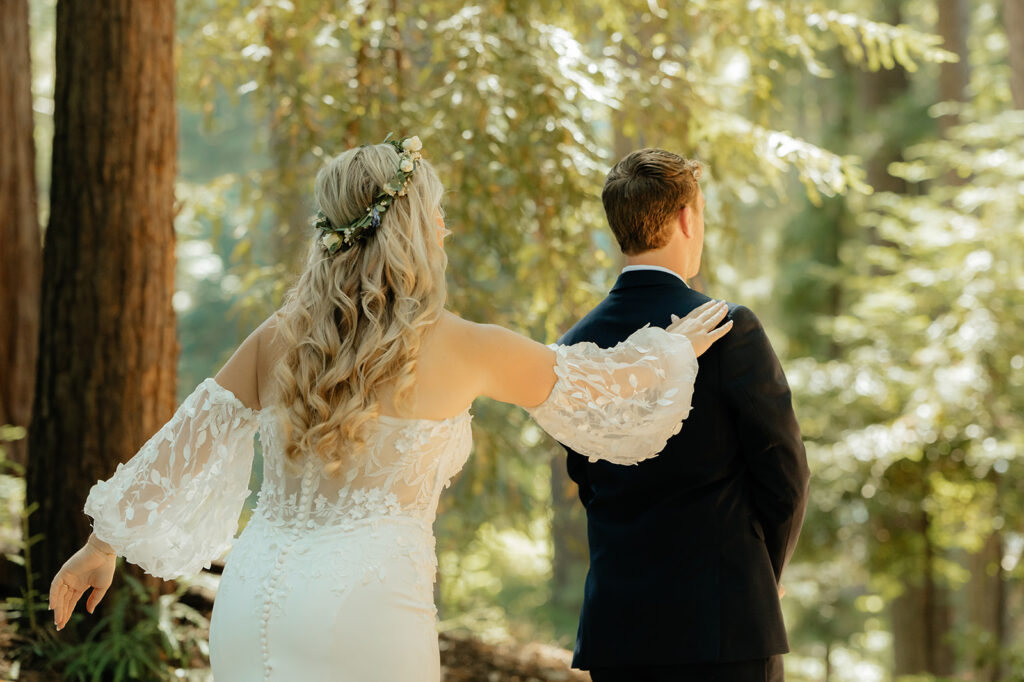 Bride and grooms first looks