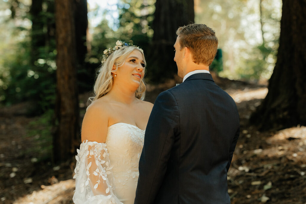 Bride and grooms first looks