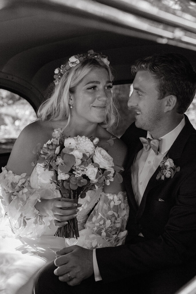 Bride and groom portraits from a redwood wedding at Nestldown wedding venue