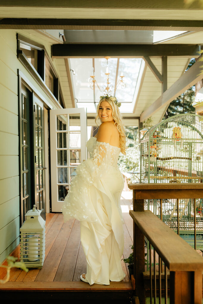 Bride getting ready