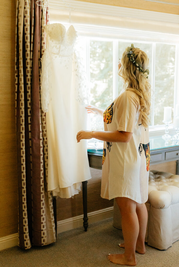 Bride getting ready