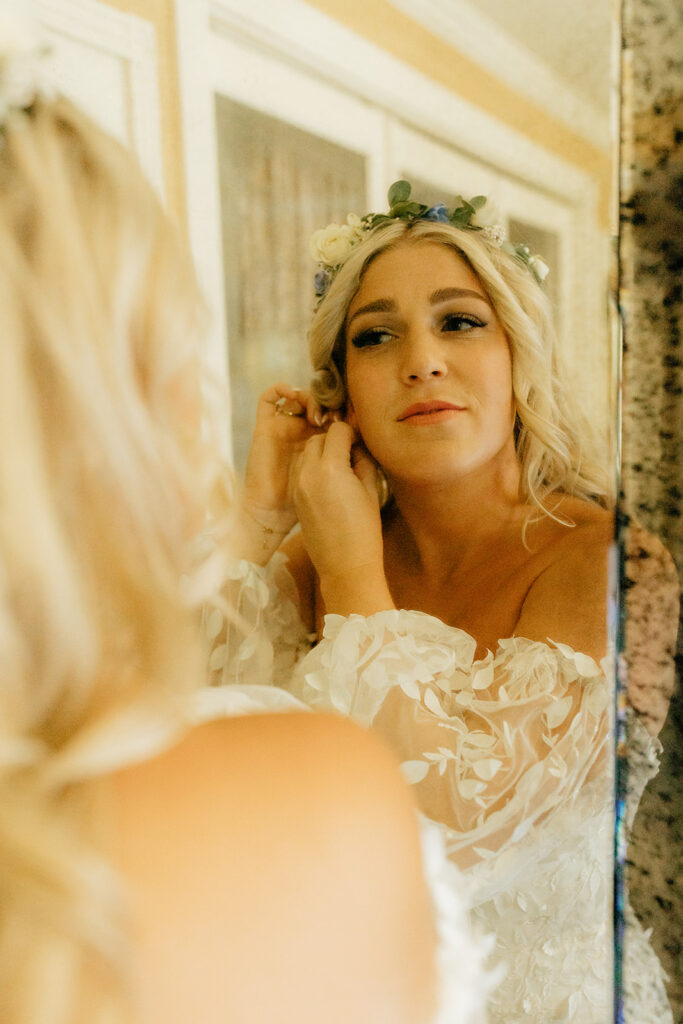 Bride getting ready