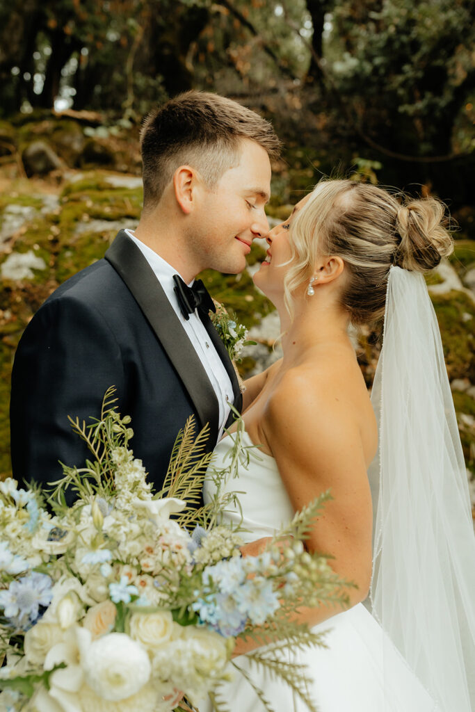 Bride and groom portraits from a glamping wedding weekend at The Ranch at Stoney Creek