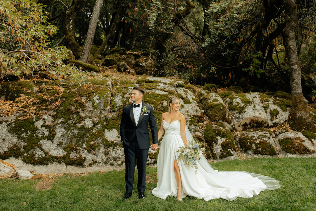 Bride and groom portraits from a glamping wedding weekend at The Ranch at Stoney Creek