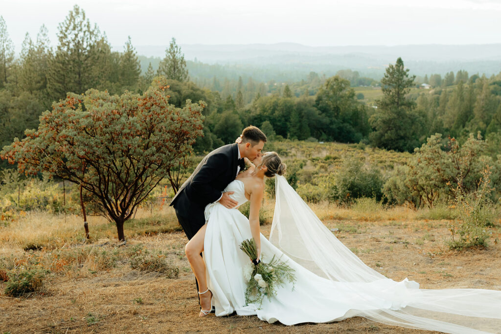 Bride and groom portraits from a glamping wedding weekend at The Ranch at Stoney Creek