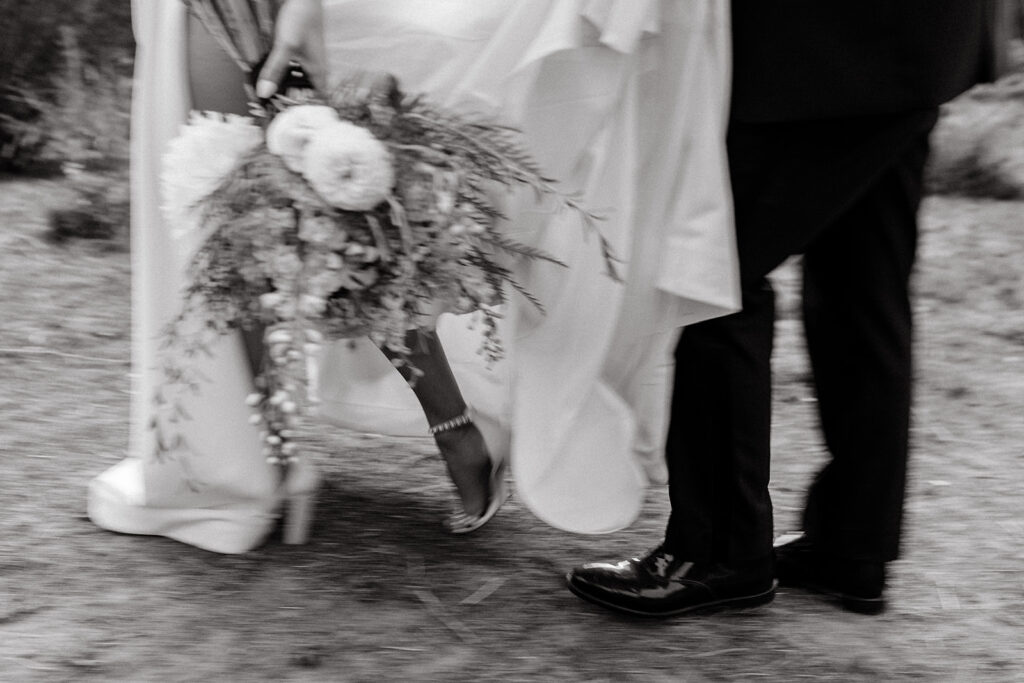 Bride and groom portraits from a glamping wedding weekend at The Ranch at Stoney Creek