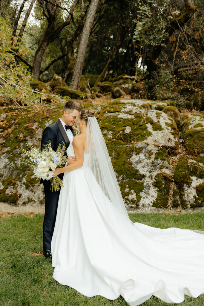 Bride and groom portraits from a glamping wedding weekend at The Ranch at Stoney Creek