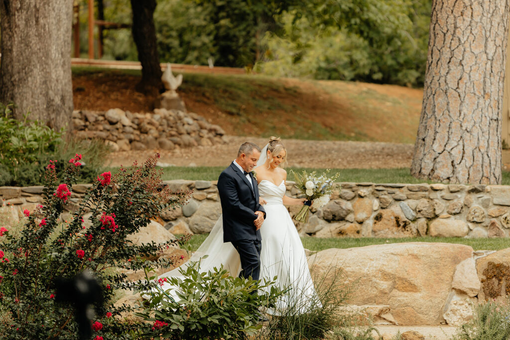 An outdoor ceremony from a glamping wedding weekend at The Ranch at Stoney Creek