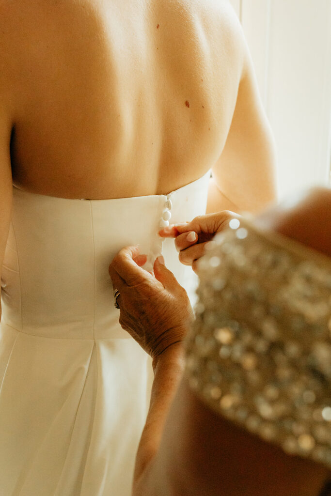 Bride getting ready