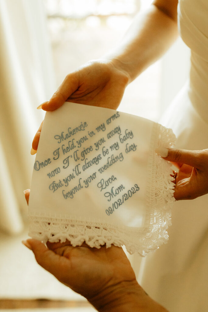 Bride getting ready