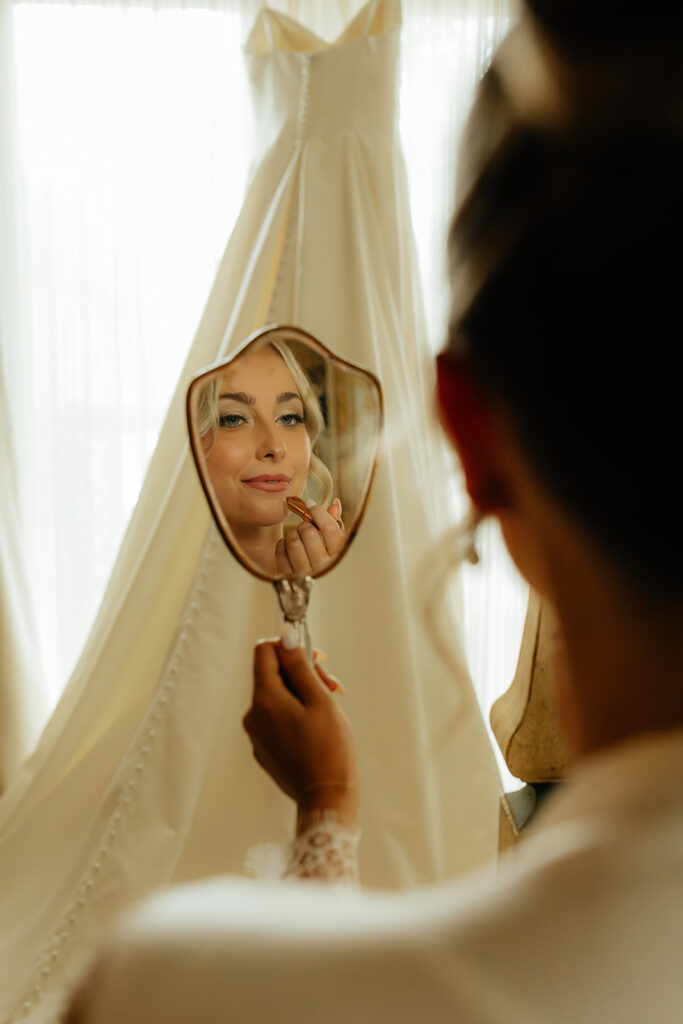 Bride getting ready