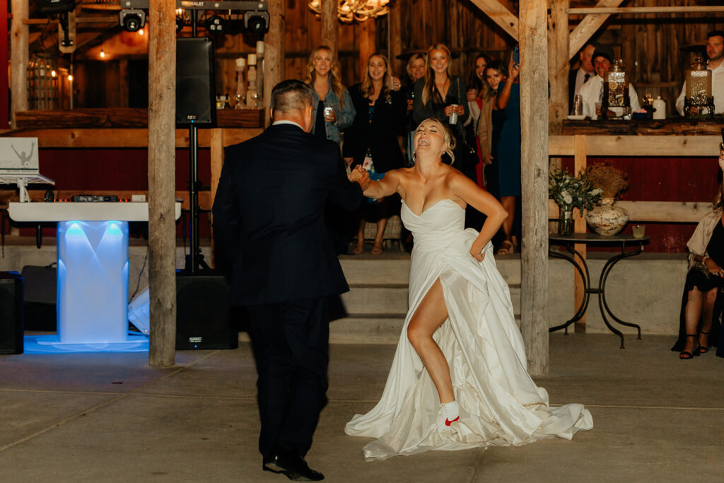 Bride dancing with her father