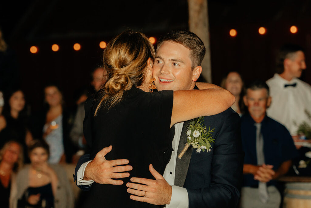 Groom dancing with his mother