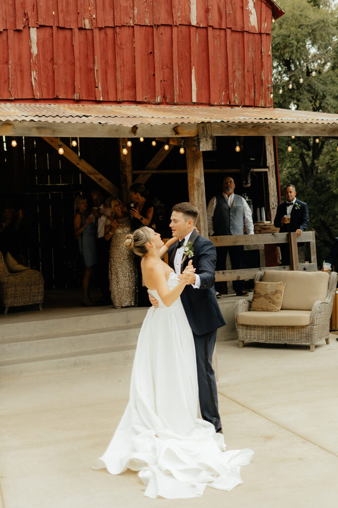 Bride and grooms first dance