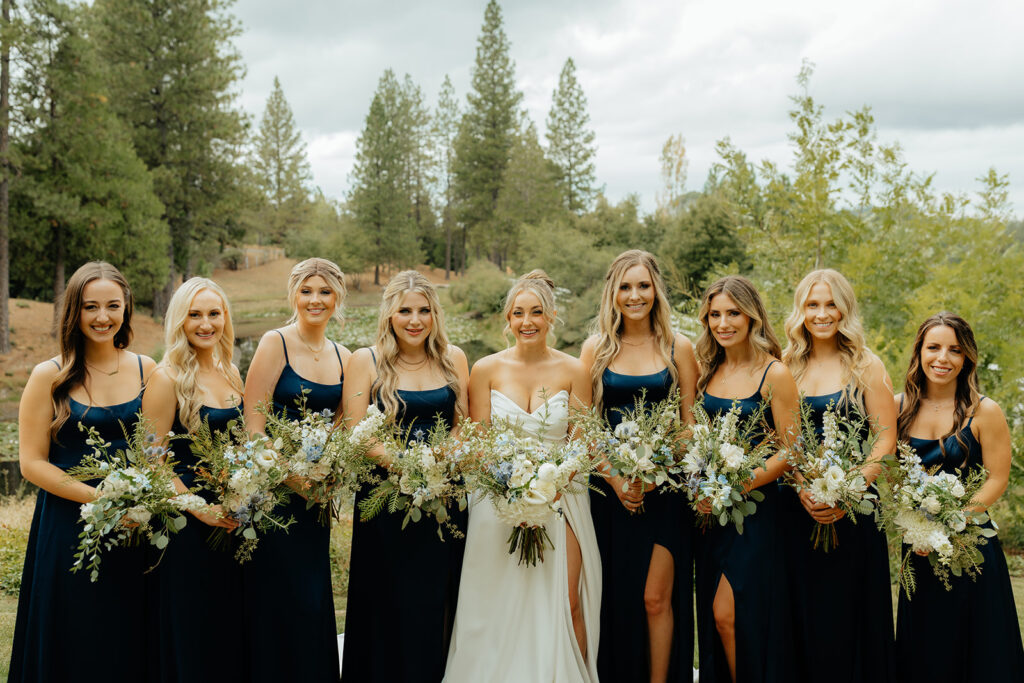 Bride and bridesmaids photos from a glamping wedding weekend at The Ranch at Stoney Creek