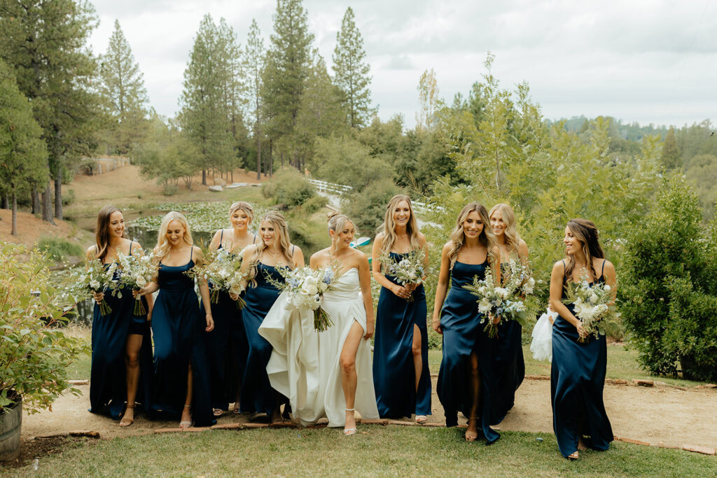 Bride and bridesmaids photos from a glamping wedding weekend at The Ranch at Stoney Creek