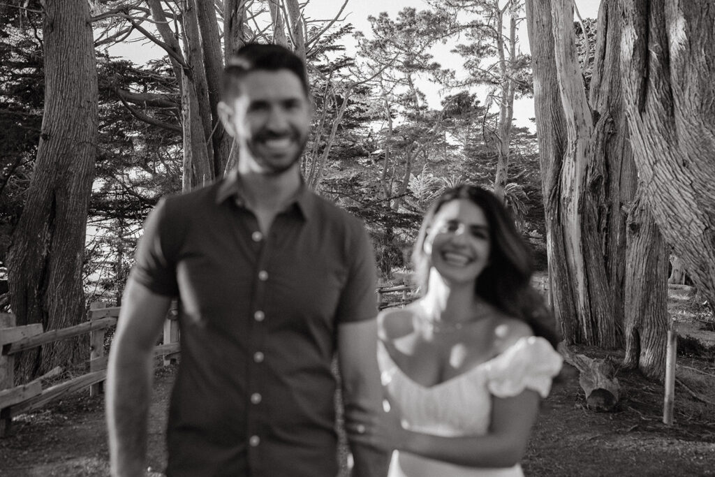 Couple posing for photos in Northern California