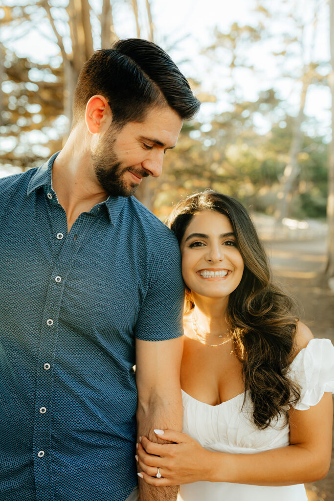 Couple posing for photos in Northern California