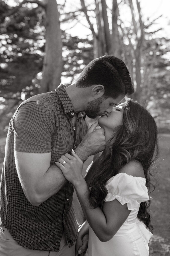 Couple posing for photos in Northern California