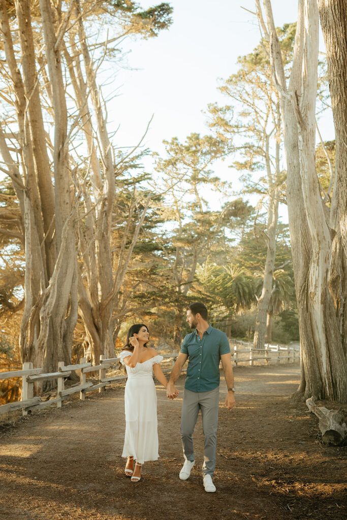 Couple posing for photos in Northern California