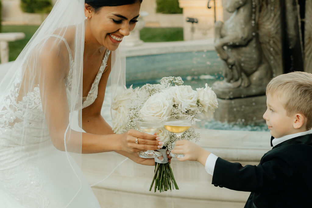 A beautiful outdoor Grand Island Mansion wedding ceremony in Sacramento