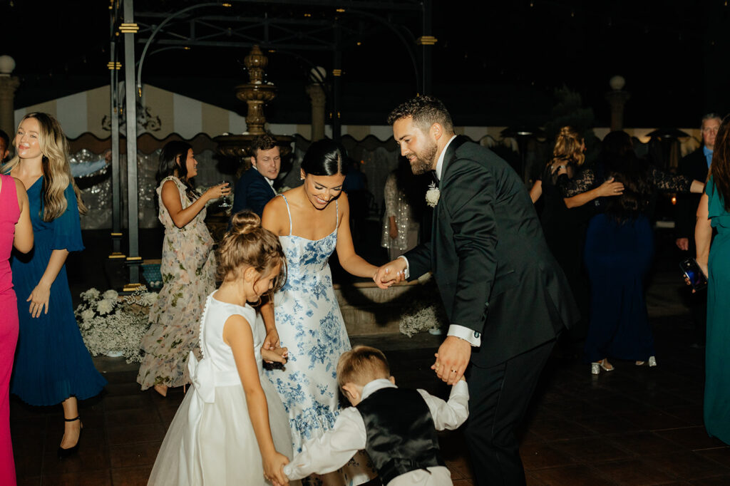 Outdoor wedding reception