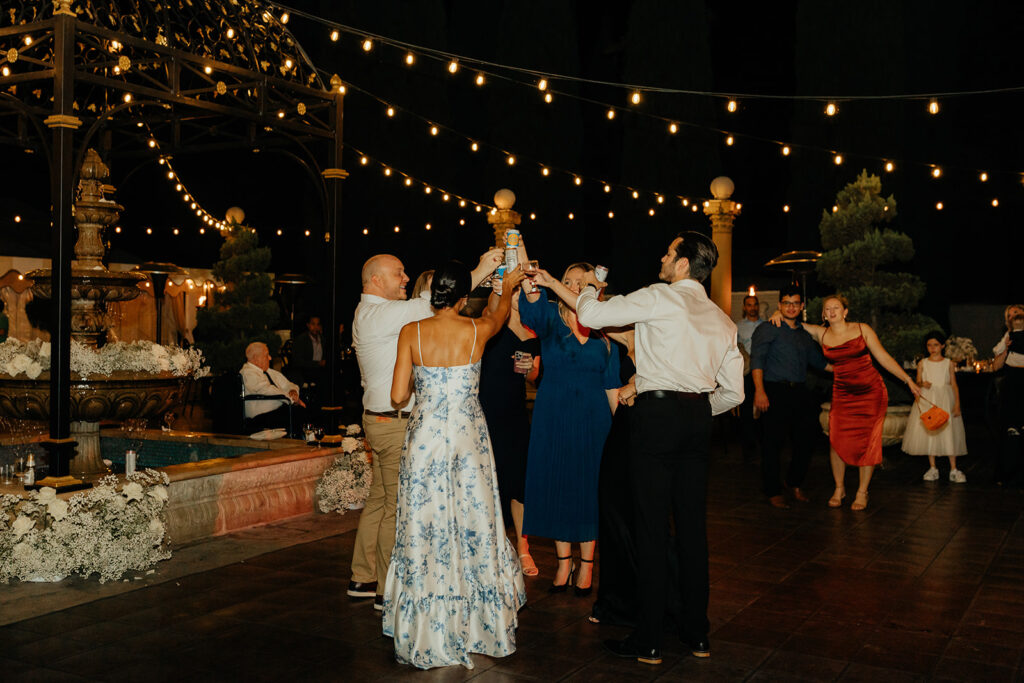 Outdoor wedding reception