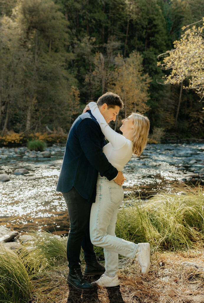 Playful couples session in Northern California 