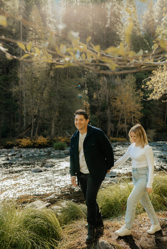 Playful couples session in Northern California 