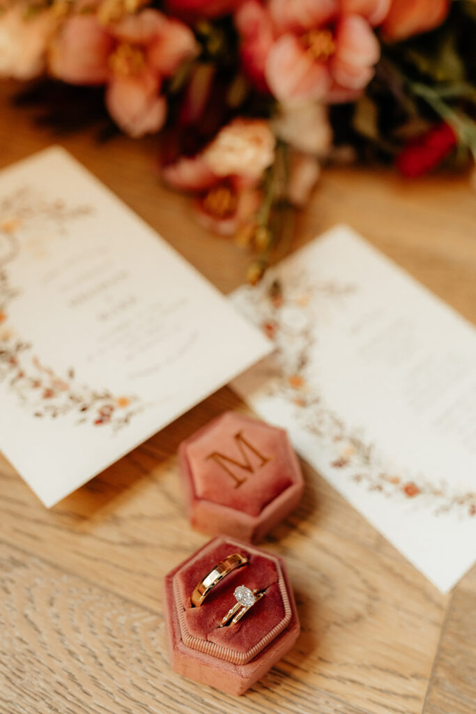 Wedding invites and rings