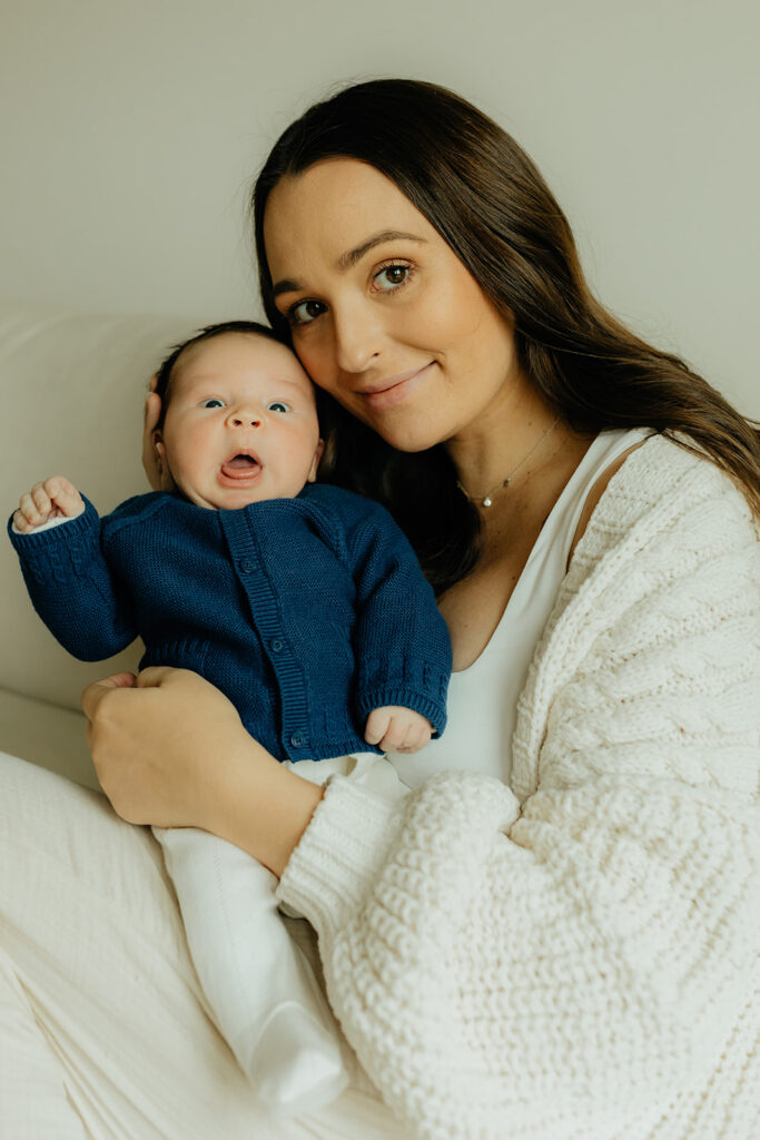 Mother holding her baby