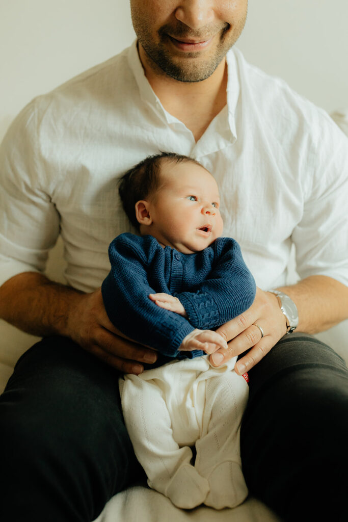 Father holding his son