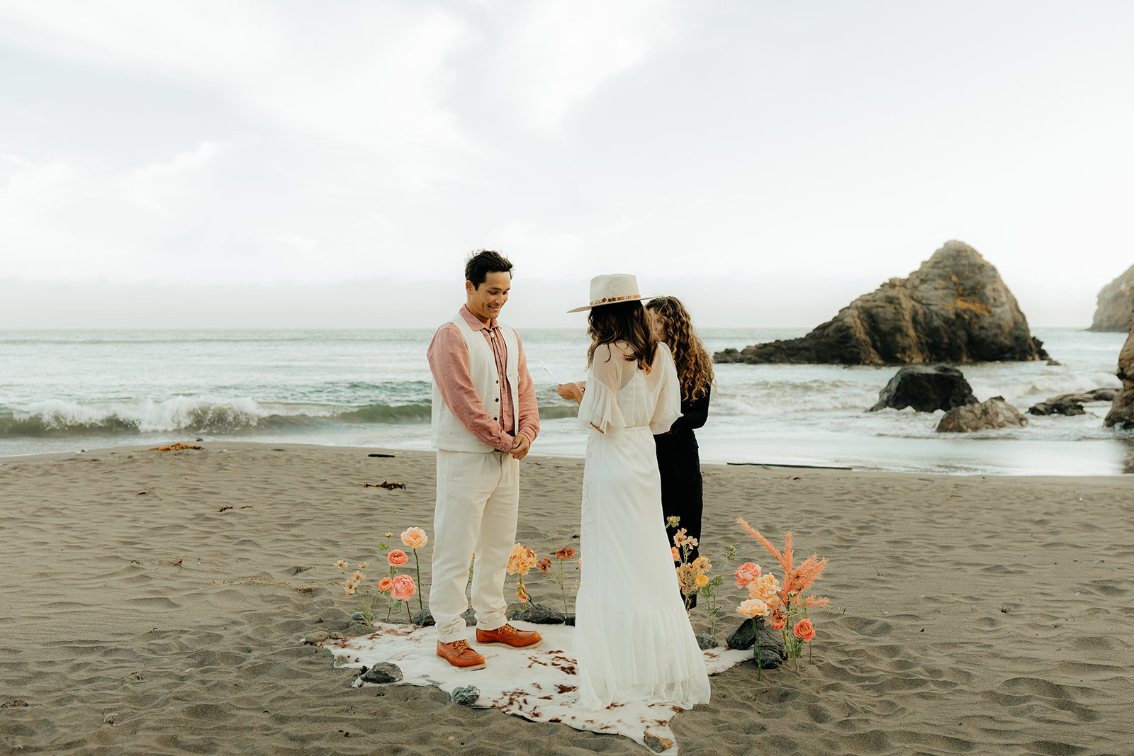 Intimate western inspired Muir Beach elopement